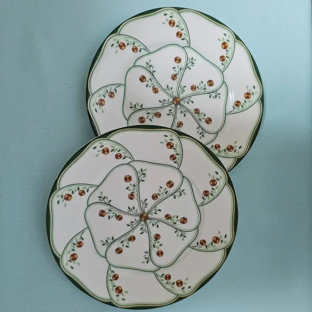 5 Haviland Limoges France Lotus Plates 3 - 8